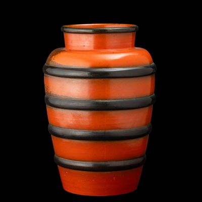M.G.A., Albisola, vaso in terracotta maiolicata (1940 ca.)