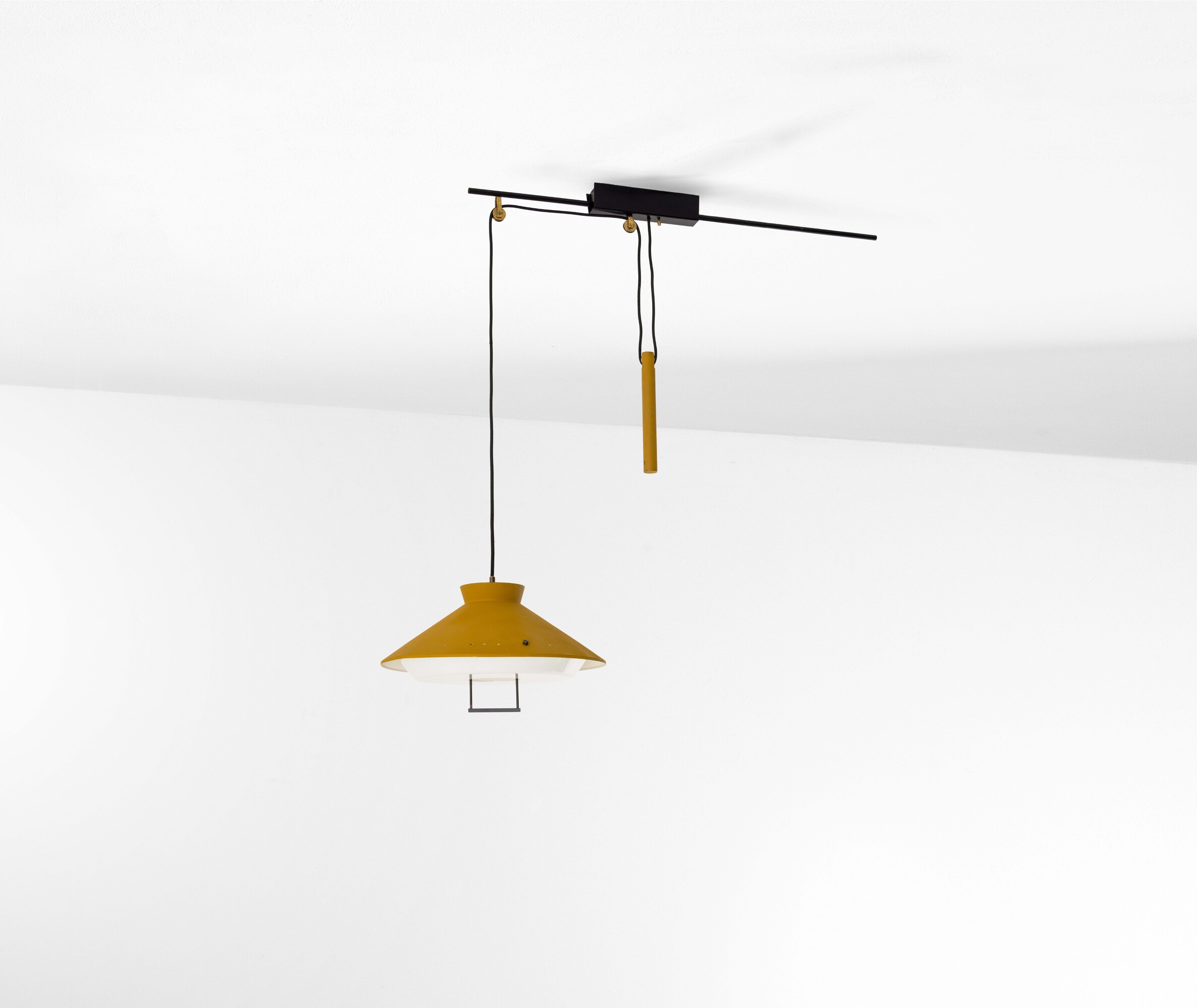 Stilnovo - Lampada a sospensione a saliscendi con diffusore in perspex