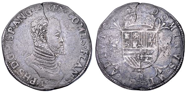 FELIPE II, 1555-1598. FIANDRE. Scudo 1557. Bruges.