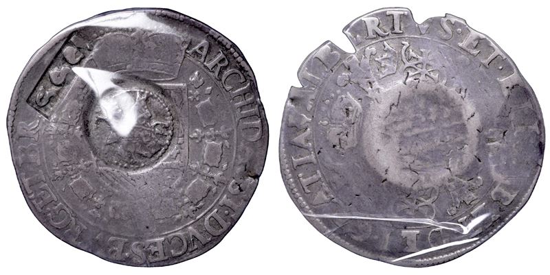 ALBERTO E ISABELLA, 1598-1621. BRABANTE. Patagon con contromarche russe dello Yefimok 1655.  - Asta Numismatica - Cambi Casa d'Aste