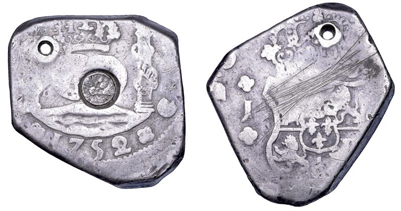FERNANDO VI, 1746-1759. GUATEMALA. 8 reales 1752. Contromarcato per la circolazione in Guatemala.  - Asta Numismatica - Cambi Casa d'Aste