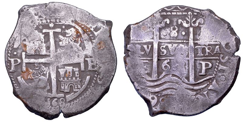 CARLOS II, 1665-1700. BOLIVIA. 8 reales 1668. Potosi.  - Asta Numismatica - Cambi Casa d'Aste