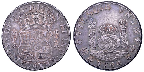 CARLOS III, 1759-1788. MESSICO. 8 reales 1764. Città del Messico.