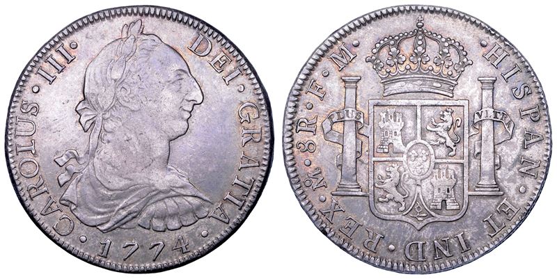 CARLOS III, 1759-1788. MESSICO. 8 reales 1774. Città del Messico.  - Asta Numismatica - Cambi Casa d'Aste