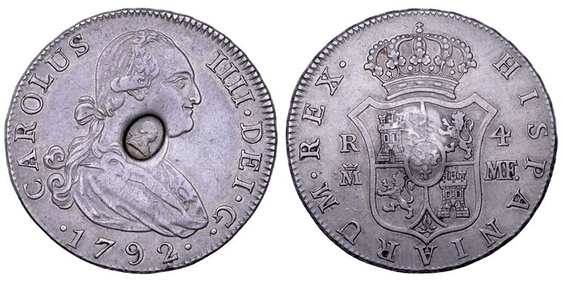 CARLOS IV, 1788-1808. SPAGNA. Mezzo dollaro s.d.  - Asta Numismatica - Cambi Casa d'Aste