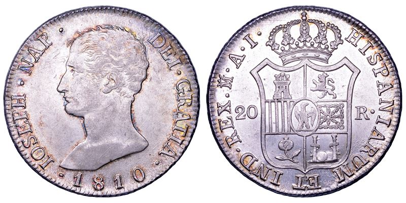 José Bonaparte, 20 reales 1810, Madrid (Spagna)