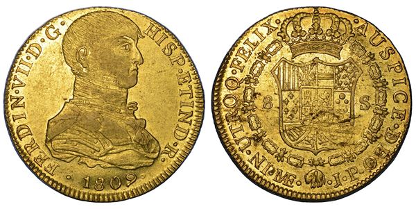 FERNANDO VII, 1808-1833. PERU'. 8 escudos 1809. Lima.