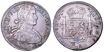 Fernando VII (1808–1833), 8 Reales 1810, Città del Messico