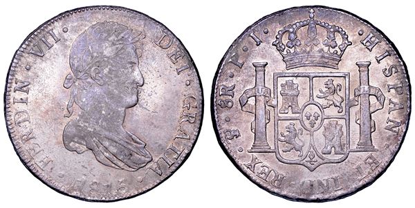 FERNANDO VII, 1808-1833. BOLIVIA. 8 reales 1815. Potosí.