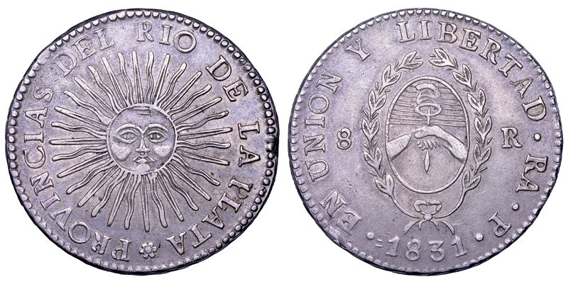 Argentina, Provincias Unidas del Río de la Plata, 8 reales 1831 (La Rioja)
