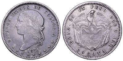 Colombia, Stati Uniti di Colombia (1862-1886), Testa della Libertà e Stemma nazionale