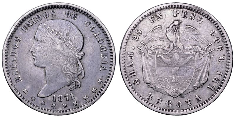 Colombia, Stati Uniti di Colombia (1862-1886), Testa della Libertà e Stemma nazionale