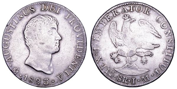 MESSICO. AGOSTINO I DE ITURBIDE, 1822-1823. 8 reales 1823.