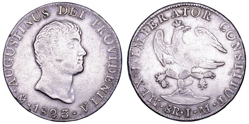 MESSICO. AGOSTINO I DE ITURBIDE, 1822-1823. 8 reales 1823.  - Asta Numismatica - Cambi Casa d'Aste