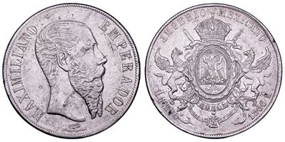 Massimiliano I d’Asburgo, Peso del Messico (Secondo Impero messicano), 1864-1867
