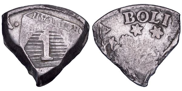 PARAGUAY. REPUBBLICA, dal 1813. Quarto di una moneta da 4 Soles della Repubblica di Bolivia.