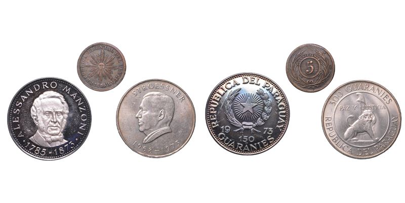 PARAGUAY E URUGUAY. Lotto di tre monete.  - Auction Numismatics - Cambi Casa d'Aste