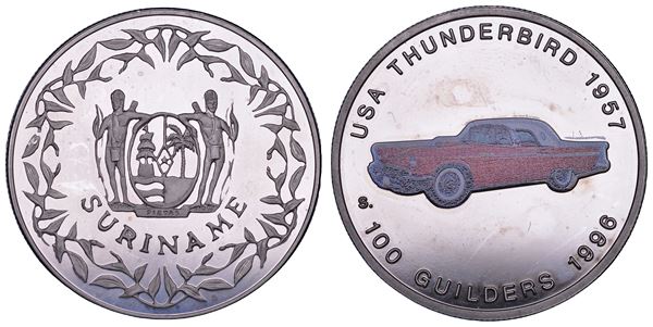 SURINAME. 100 guilders 1996.