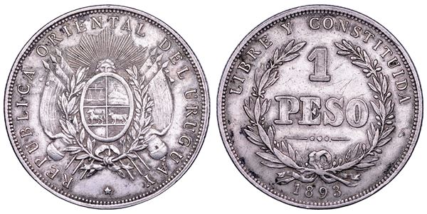 URUGUAY. REPUBBLICA, dal 1830. Peso 1893.