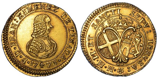 MALTA. FRANCISCO XIMENEZ DE TEXADA, 1773-1775. 10 scudi 1773.