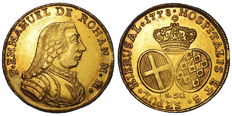 MALTA. EMMANUEL DE ROHAN, 1775-1797. 20 scudi 1778.  - Asta Numismatica - Cambi Casa d'Aste