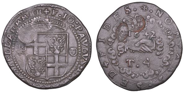 MALTA. JEAN PAUL DE LASCARIS CASTELLAR, 1636-1657. 4 Tarì 1642.