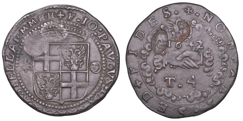 MALTA. JEAN PAUL DE LASCARIS CASTELLAR, 1636-1657. 4 Tarì 1642.  - Auction Numismatics - Cambi Casa d'Aste