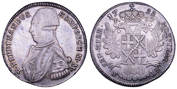 MALTA. FERDINAND VON HOMPESCH, 1797-1799. 30 Tarì 1798.