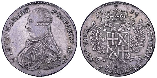 MALTA. FERDINAND VON HOMPESCH, 1797-1799. 30 Tarì 1798.