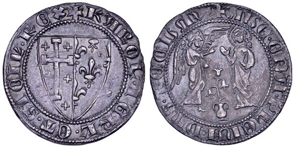 NAPOLI. CARLO I D'ANGIO', 1266-1285. Saluto d'argento.