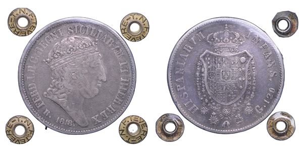 NAPOLI. FERDINANDO I DI BORBONE, 1816-1825. Piastra da 120 Grana 1818.
