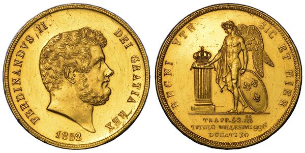 NAPOLI. FERDINANDO II DI BORBONE, 1830-1859. 30 Ducati 1852.