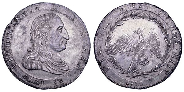 PALERMO. FERDINANDO III DI BORBONE, 1759-1816. 12 tarì 1810.