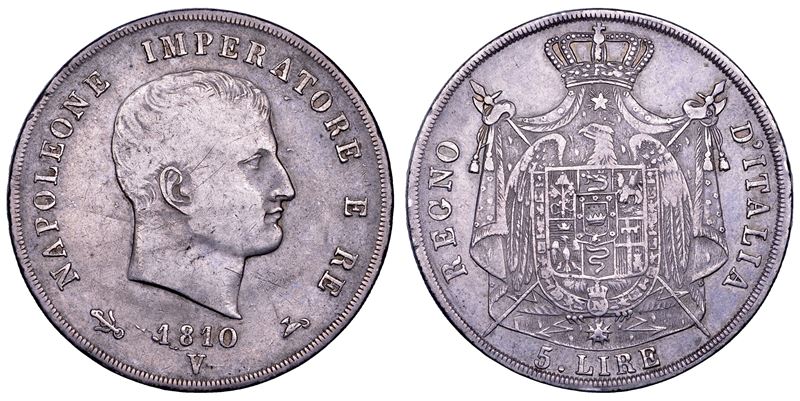 VENEZIA. NAPOLEONE, 1805-1814. 5 Lire 1810.  - Asta Numismatica - Cambi Casa d'Aste