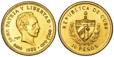 Cuba, Terza Repubblica (dal 1959), 10 pesos, 1988