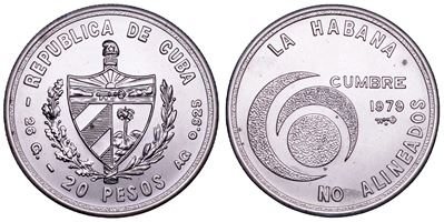 Cuba (Terza Repubblica), 20 Pesos, 1979