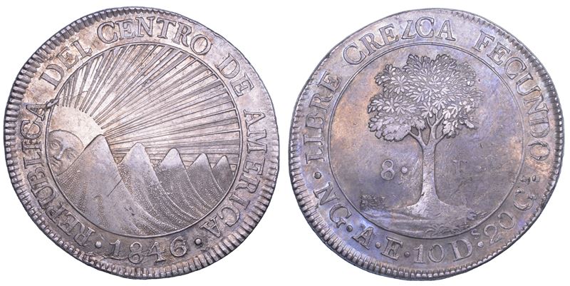 GUATEMALA. REPUBBLICA, dal 1839 (Ex Repubblica Federale del Centro America). 8 reales 1846. Nueva Guatemala.  - Asta Numismatica - Cambi Casa d'Aste