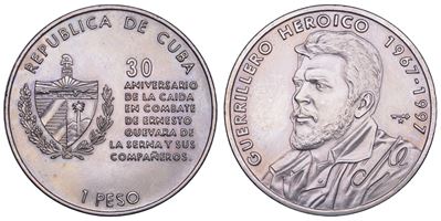 Ernesto (Che) Guevara de la Serna, 1 peso 1997 (Cuba, Terza Repubblica)