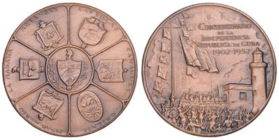 Cuba, Medaglia per il 50° anniversario dell’indipendenza di Cuba, Bronzo