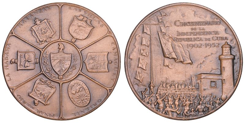 Cuba, Medaglia per il 50° anniversario dell’indipendenza di Cuba, Bronzo