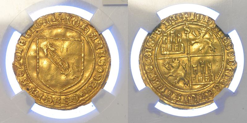 SPAGNA, CASTIGLIA E LEON. GIOVANNI II, 1406-1454. Dobla de la banda. Siviglia, anni 1430-1454.  - Asta Numismatica - Cambi Casa d'Aste