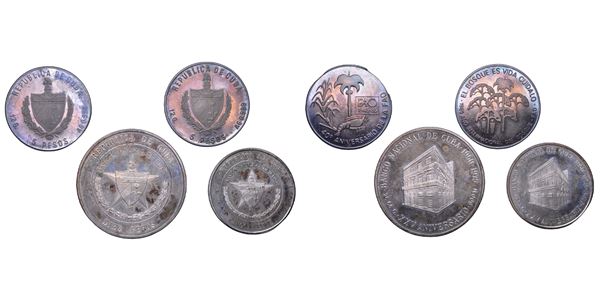 CUBA. Lotto di quattro monete.