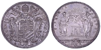 Clemente XIII (Carlo Rezzonico), Testone A, VI/1763, Roma