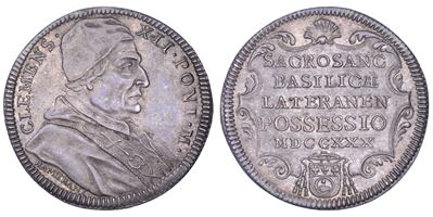 Clemente XII (Lorenzo Corsini), Emissione commemorativa del possesso del Laterano, 1730-1740