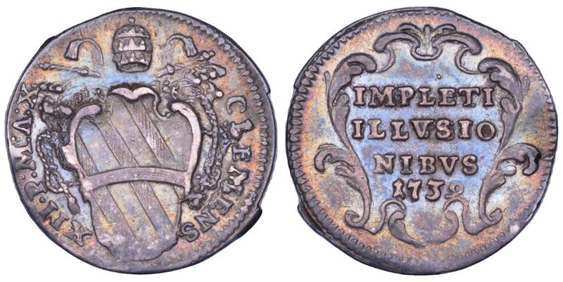 STATO PONTIFICIO. CLEMENTE XII (Lorenzo Corsini), 1730-1740. Grosso A. X/1739. Roma.  - Asta Numismatica - Cambi Casa d'Aste