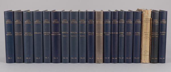CORPUS NUMMORUM ITALICORUM. Primo tentativo di un catalogo generale delle monete medievali e moderne coniate in Italia o da italiani in altri paesi.