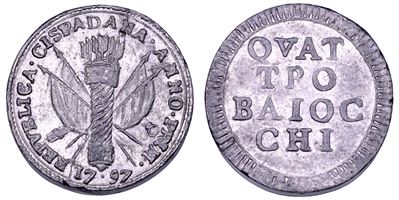 Repubblica Cispadana, Prova del 4 baiocchi 1797