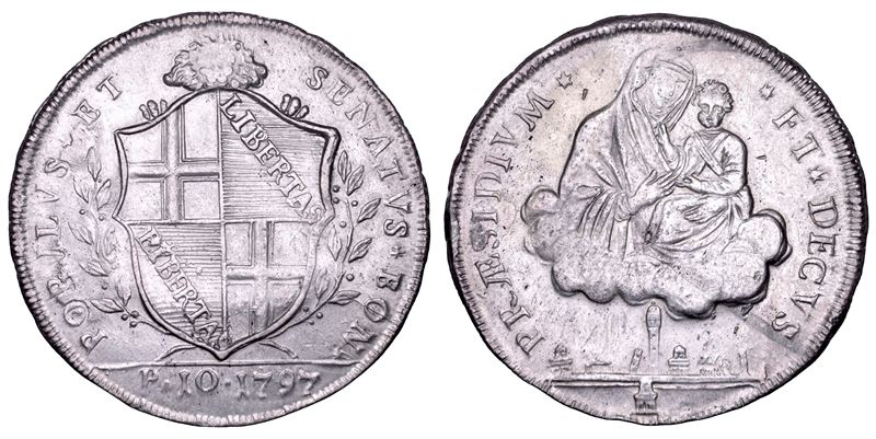Governo Popolare di Bologna, Scudo da 10 paoli (1797), 1796-1797