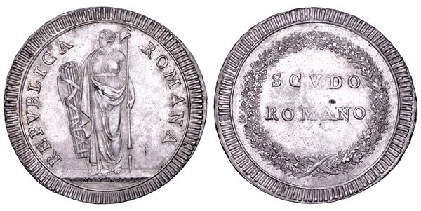 REPUBBLICA ROMANA - ROMA, 1798-1799. Scudo romano.