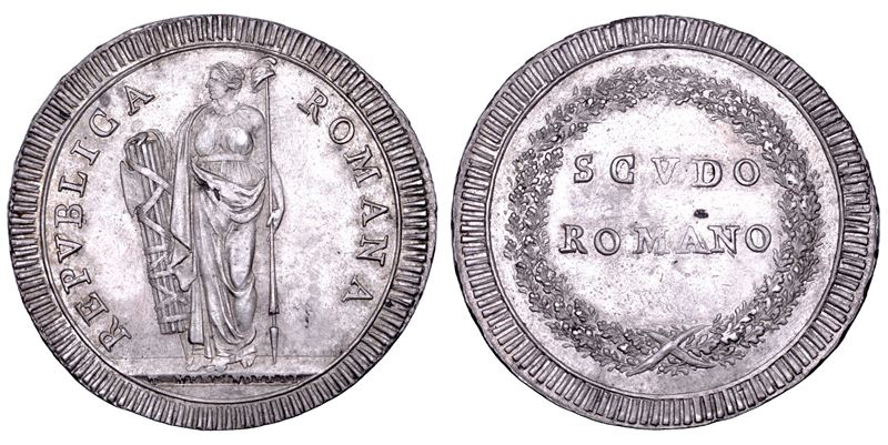 REPUBBLICA ROMANA - ROMA, 1798-1799. Scudo romano.  - Auction Numismatics - Cambi Casa d'Aste